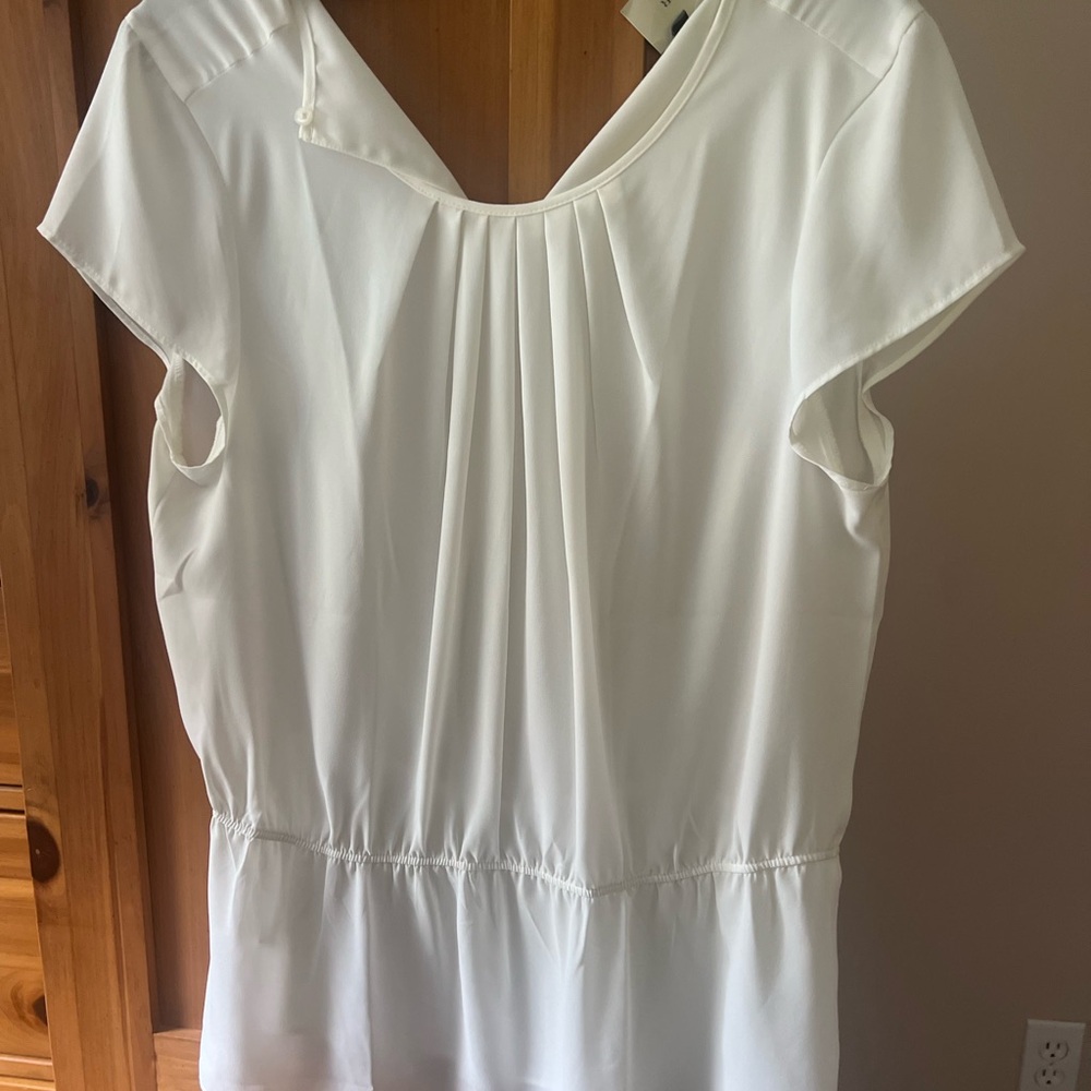 Ann Taylor Classic White Blouse